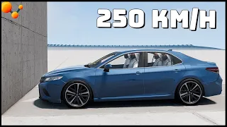 CRASH TEST #25 | Toyota Camry xv70 vs Wall 250 KM/H - BeamNG drive