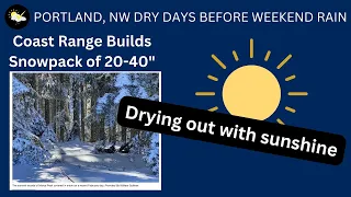 Pacific NW Snowpack Report, Portland Weekend Rain Forecast