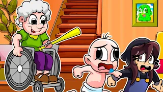 ESCAPA DE LA ABUELA LOCA 😡🔪 BEBE NOOB ESCAPA DE GRANNY SIMULATOR