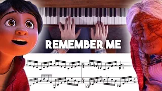 Coco - Remember Me / Recuérdame Advanced Piano Cover with Sheet Music (Lullaby Version)