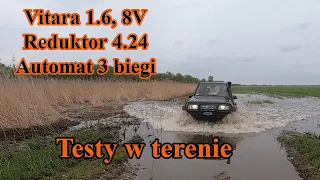 Próba mocy. Vitara 1+ reduktor 4.24 Geo Tracker, 3 biegowy automat i silnik1.6 8V