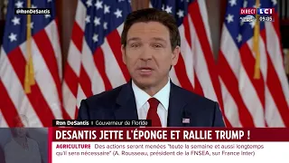 Etats Unis : Ron DeSantis jette l'éponge et rallie Donald Trump