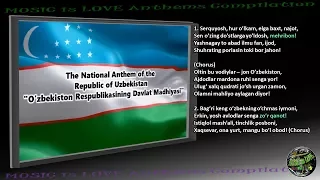 Uzbekistan National Anthem "O'zbekiston Respublikasining Davlat Madhiyasi" INSTRUMENTAL w/lyrics