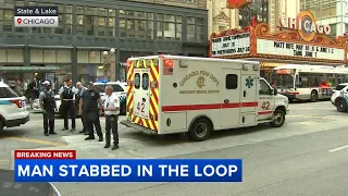 Man stabbed, critically injured near Chicago Theatre in the Loop, police say