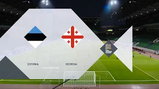 Estonia vs Georgia | 2020-21 UEFA Nations League | PES 2020