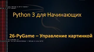 Python - Графика, Основы Создания Игр на Питоне - Управление Картинкой