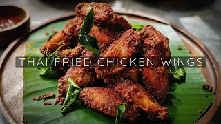 BEST EVER THAI FRIED CHICKEN WINGS RECIPE | Peek Gai Tod | ปีกไก่ทอด