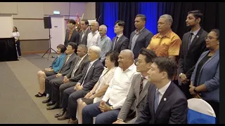 Fijian Minister for Commerce and Trade officiates at the Fiji - Korea Business Forum 2022