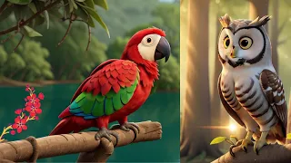 A Wise Owl Lessons : Action Speaks Louder Than Words | English Stories | Animated
