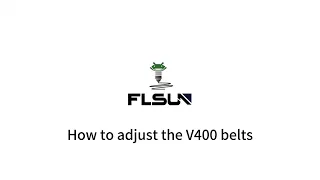 How to adjust the V400 belts