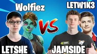 JAMSIDE И LETW1K3 ИГРАЮТ ПРОТИВ ATLANTIS LETHSE И WOLFIEZ  2X2 БОКСФАЙТ