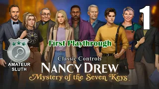 🗝️ Nancy Drew 34: Mystery of the Seven Keys [01] LIVE Walkthrough - START OPENING - PART 1