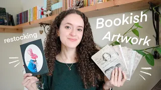 Restocking my bookish artwork + a new mug and some updates :)