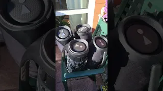 4x JBL BOOMBOX CONNECT !!! JBL Partyboost with BOOMBOX 3 and BOOMBOX 2 (PERFECT FOCUS) bass test