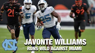 North Carolina RB Javonte Williams Runs Wild Against Miami