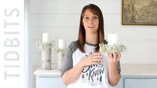 DIY Mini Candlestick Wreaths