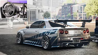 Paul Walker Nissan Skyline GT-R R34 - Need For Speed Unbound | Thrustmaster TX