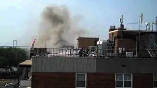 Five-alarm fire on Bell Boulevard in Bayside