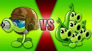 Gatling Pea and Pea Pod and Every PEASHOOTER Plant Level 1 Vs Jurassic Gargantuar Zombie - PvZ 2