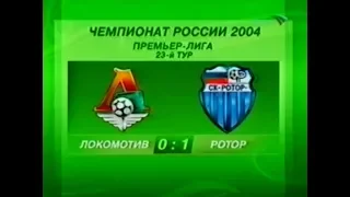 Локомотив 0-1 Ротор. Чемпионат России 2004