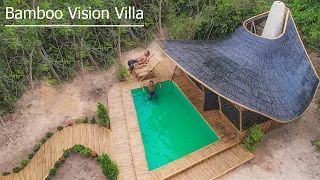 Build Tunnel Bamboo House Villa And Swimming Pools [Full Video]