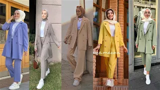 جاكيت بليزر للمحجبات مع البنطلون ( بذلة كلاسيكية) blazer pantalon femme