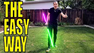 Learn How To Spin A Staff Lightsaber The EASY Way! (Bo Staff Spin Tutorial)