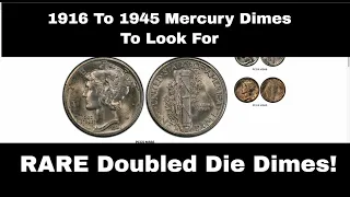 RARE Mercury Dimes To Look For - 1919 DDO Worth $8,500! 1916 To 1945