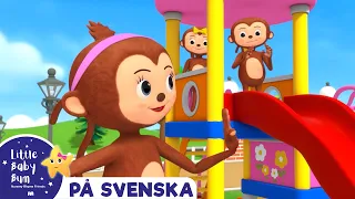 Fem söta apor | Little Baby Bum - Svenska | Svenska tecknade serier för barn | Barnvisor