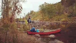 3 Days SOLO Bushcraft Camping on A Heavenly Island, Tunnels & Fall Colors of Manitoba 2021