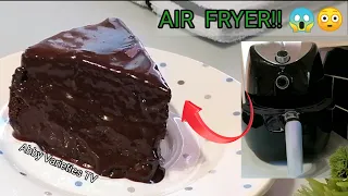 AIR FRYER RECIPES | AIR FRYER CAKE | HOW TO MAKE CHOCOLATE CAKE AT HOME IN AIR FRYER | BIRTHDAY CAKE