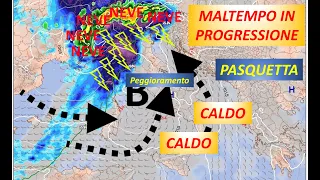 METEO - WEEK END CON MALTEMPO AL NORD, IN PROGRESSIONE LUNEDI' AL CENTRO, BELLO E CALDO ALTROVE