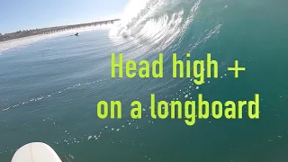 Manhattan beach surf session RAW POV (1 big wave & a bunch of bails)