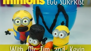 Minion Surprise Egg - Kevin the Minion and Tim Open A Surprise Egg