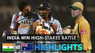 India beat Australia in a high-stakes battle at Mumbai | Great batting by Gambhir, Uthappa & Yuvraj