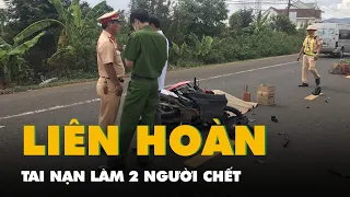Tai nạn liên hoàn trên đường Hồ Chí Minh làm 2 người chết