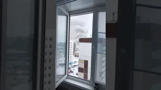 В Стерлитамаке горит магазин Пятерочка по улице Караная Муратова