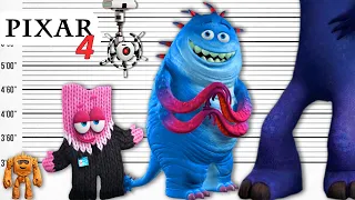 Pixar 4 - Size Comparison | Biggest Characters of Pixar studio | Satisfying Video