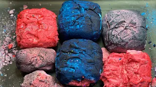 Pink Blue & Purple Pasted Gym Chalk Blocks | Gym Chalk ASMR | Satisfying | Relaxing | Dyed Gym Chalk