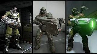 Doom 3/Doom 2016/Doom Eternal - Third Person Weapons Comparison