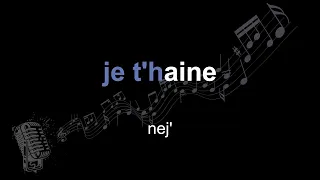 nej' | je t'haine | lyrics | paroles | letra |