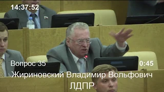 Жириновский кричит на Аксакова после отчета Центрального Банка