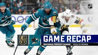 Golden Knights @ Sharks 10/12 | NHL Highlights 2023