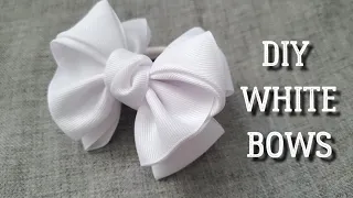 НЕОБЫЧНЫЙ белый БАНТ для школы ✨️✨️✨️DIY Hair Bows