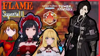 Flame Sequential 11 1m40s. Annabella Asuka A1 Yan Miao. Tower of Fantasy