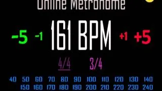 Metronomo Online - Online Metronome - 161 BPM 3/4