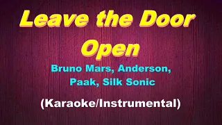 Bruno Mars, Anderson .Paak, Silk Sonic - Leave the Door Open - Karaoke/Instrumental