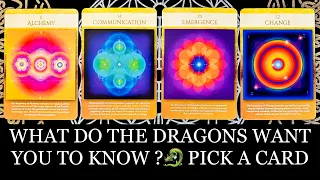 PICK A CARD | 🐉 WHAT DO THE DRAGONS WANT YOU TO KNOW RIGHT NOW?