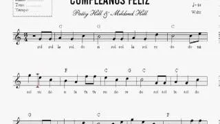 LECCIÓN 23 - PARTITURA CUMPLEAÑOS FELIZ | CURSO DE PIANO EN DVD | MUSIC SHEET