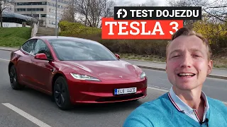 Tesla Model 3 Highland na dálnici. Kolik ujede reálně kilometrů?